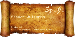 Szeder Julianna névjegykártya