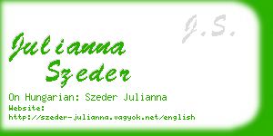 julianna szeder business card